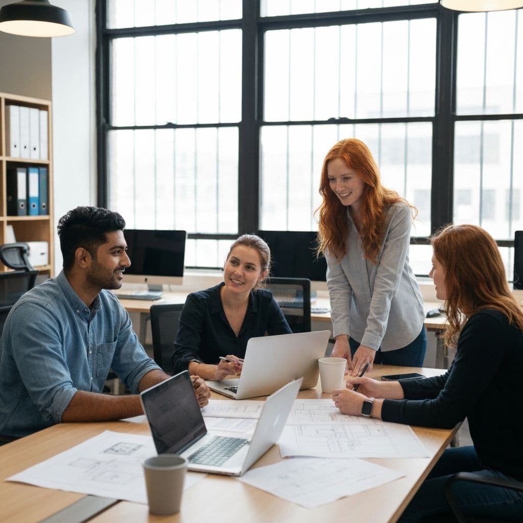 Professional team collaboration